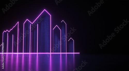 Real Estate Prices Graph with Elevating Design in Ebony