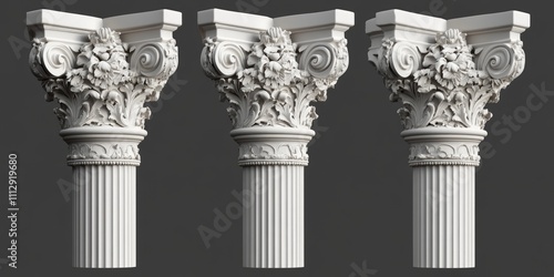 Three Iconic Column Styles: Doric, Ionic, and Corinthian in Classic Stone Design