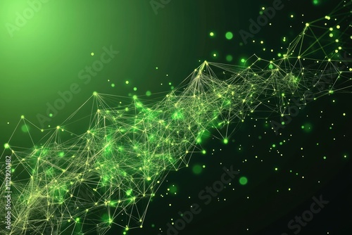 Wallpaper Mural Innovative Green Technology Backdrop. Abstract Representation of Digital Network in Eco-Friendly Concept Torontodigital.ca