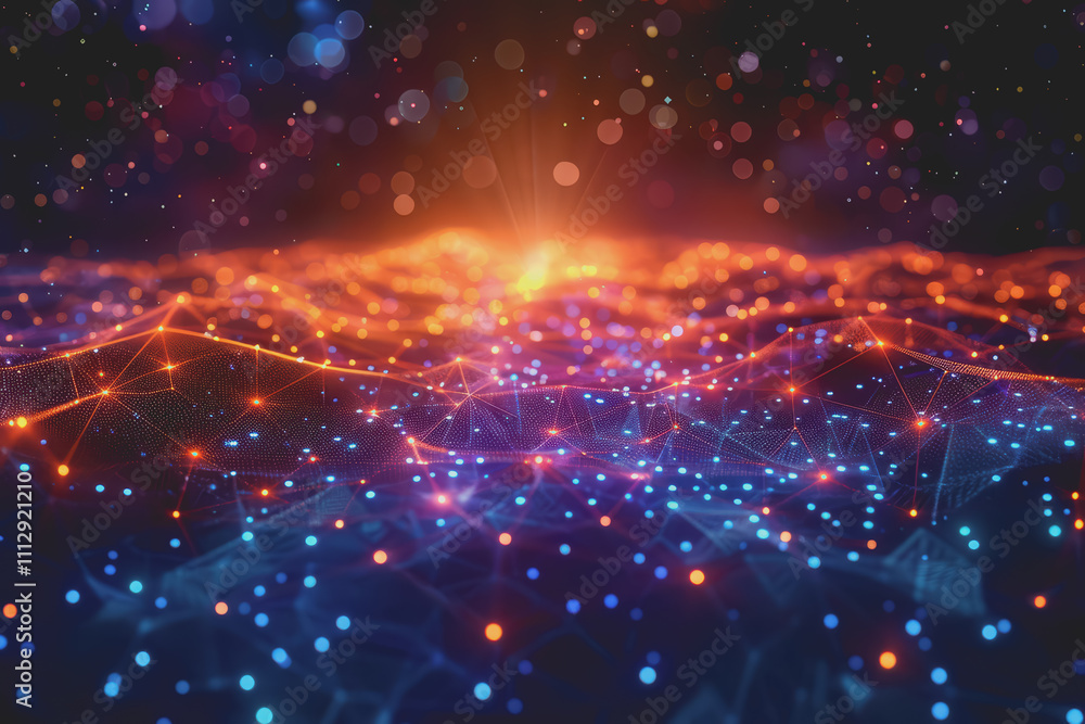 Bright and diverse technology background. Gradient digital network. High-tech concept. Bright and diverse technology background. Gradient digital network. High-tech concept.