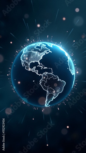 Wallpaper Mural A majestic representation of a decentralized global economy. The glowing data chains reflect the speed and connectivity of blockchain networks, while the crypto symbols add a futuristic flair  Torontodigital.ca