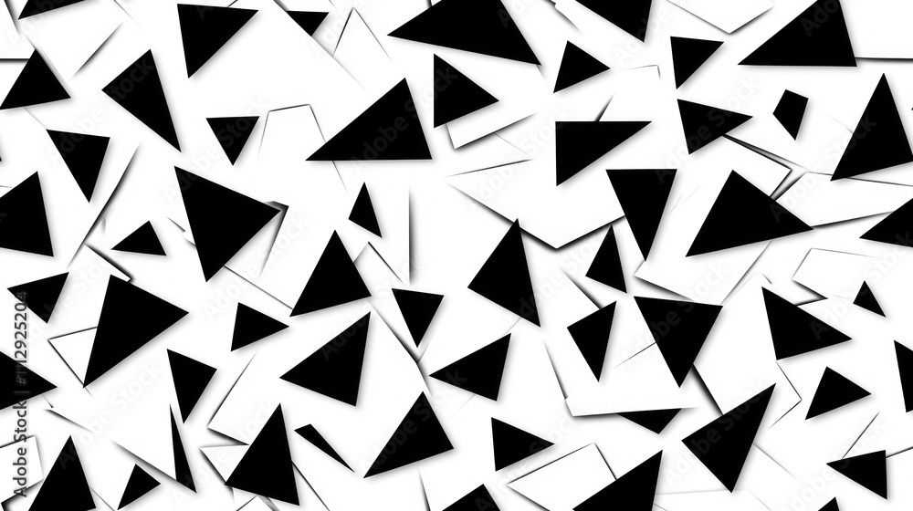 Abstract Black Triangle Pattern Design on White Background Abstract Black Triangle Pattern Design on White Background