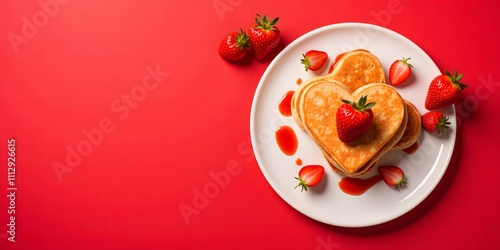 Wallpaper Mural Sweetheart Pancakes with Fresh Strawberries on Pink Background

 Torontodigital.ca