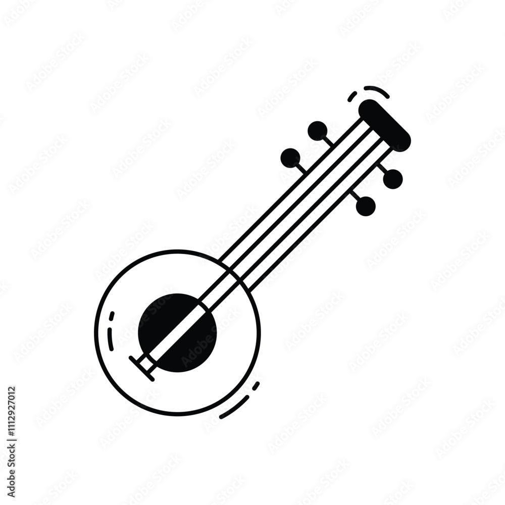Ektara vector icon Ektara vector icon
