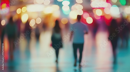 Wallpaper Mural Background of blurred shopping mall with people Torontodigital.ca