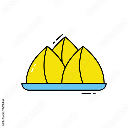 Samosa vector icon