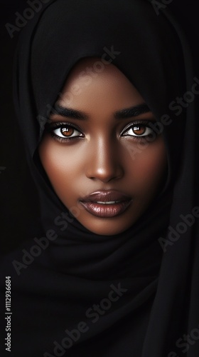 Beautiful woman in hijab.