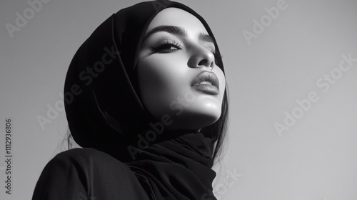 Beautiful woman in hijab.
