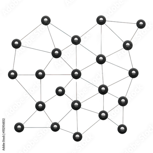 Obraz na płótnie Black Computer Network icon, connecting png Minimalist flat icon, vector logo style sign clipart on a transparent background w salonie