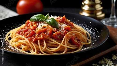 spaghetti with tomato sauce