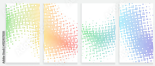 Vibrant Dynamic Halftone Vector Gradients A Unique Abstract Texture Set Featuring Retro Dots for Modern Design and Decorative Needs abstract background with halftone