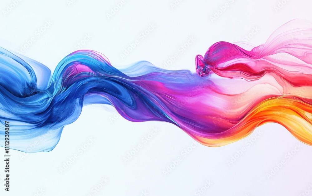 swirling colorful paint on white background swirling colorful paint on white background