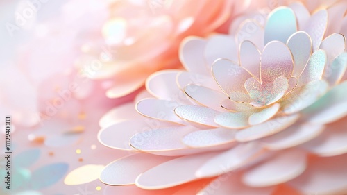 Elegant paper flower art with soft pastel colors and delicate petals