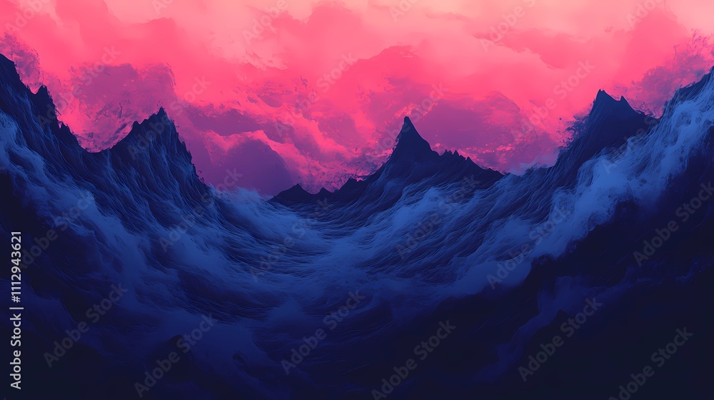 Mystical Mountain Illustration Blending Pyrography and Digital Art Techniques Mystical Mountain Illustration Blending Pyrography and Digital Art Techniques