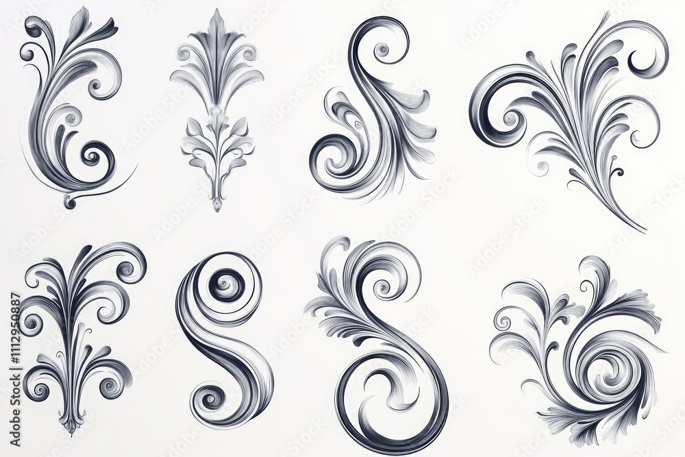 A collection of ornate and intricate designs on various objects and surfaces A collection of ornate and intricate designs on various objects and surfaces