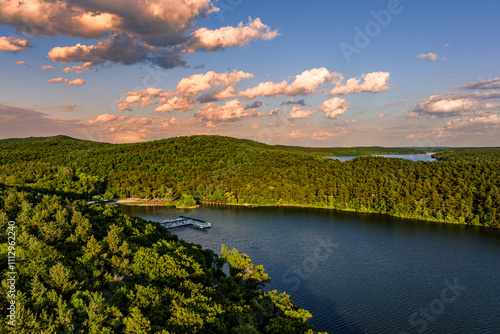 Moon Bay, Jingyuetan National Forest Park, Changchun, China in summer