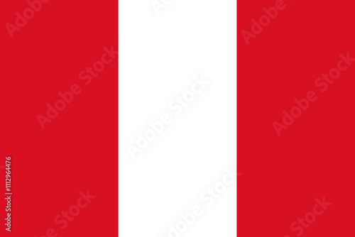 Wallpaper Mural Peru flag in official colors, dimensions and aspect ratio. Vector flag symbolizing national pride, identity, heritage, patriotism and authority Torontodigital.ca