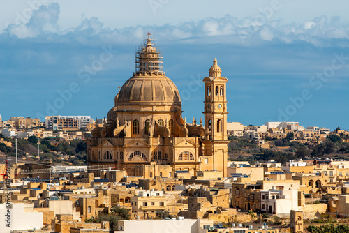 Fototapete Gozo (Għawdex) Island Xewkija City and St