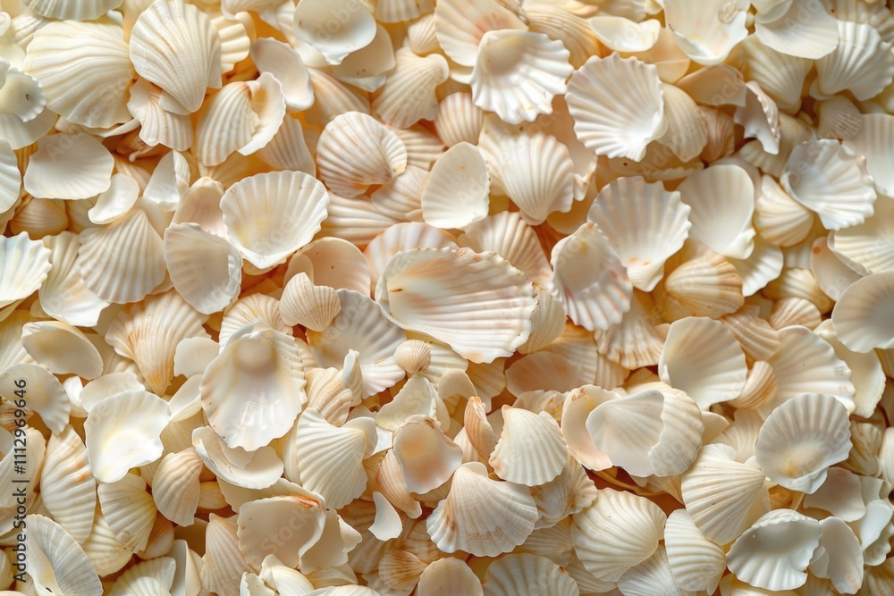 A close-up shot of a pile of shells on a beach or shore A close-up shot of a pile of shells on a beach or shore