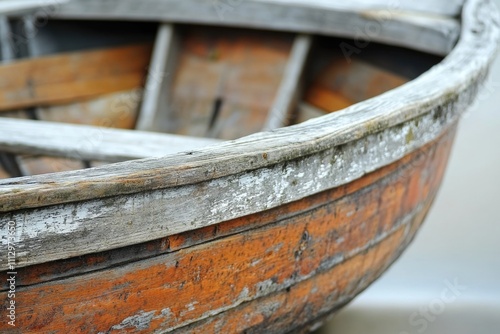 Wallpaper Mural A close-up shot of an old wooden boat with intricate details Torontodigital.ca