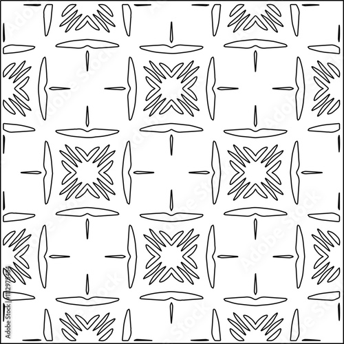 Abstract shapes.Patterns from lines.White wallpaper. Vector graphics for design, textile, decoration, cover, wallpaper, web background, wrapping paper, fabric, packaging. Repeating pattern.