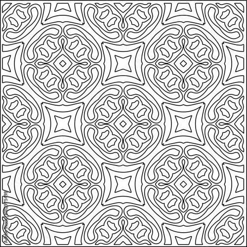 Abstract shapes.Patterns from lines.White wallpaper. Vector graphics for design, textile, decoration, cover, wallpaper, web background, wrapping paper, fabric, packaging. Repeating pattern.