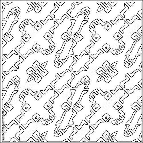 Abstract shapes.Patterns from lines.White wallpaper. Vector graphics for design, textile, decoration, cover, wallpaper, web background, wrapping paper, fabric, packaging. Repeating pattern.
