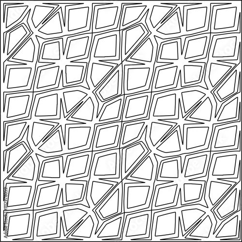 Abstract shapes.Patterns from lines.White wallpaper. Vector graphics for design, textile, decoration, cover, wallpaper, web background, wrapping paper, fabric, packaging. Repeating pattern.
