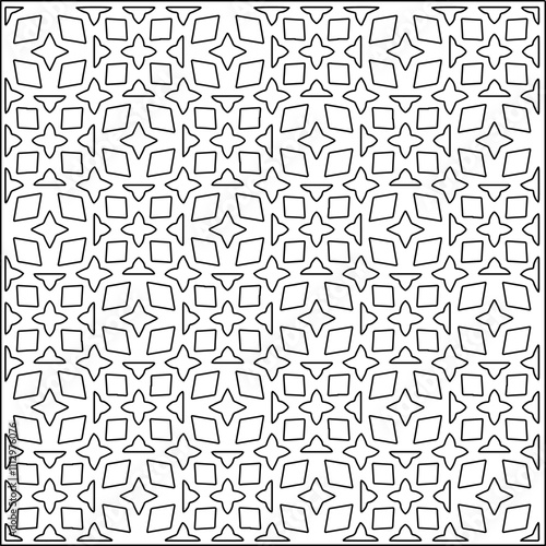 Abstract shapes.Patterns from lines.White wallpaper. Vector graphics for design, textile, decoration, cover, wallpaper, web background, wrapping paper, fabric, packaging. Repeating pattern.