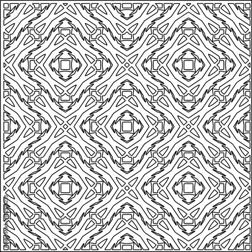 Abstract shapes.Patterns from lines.White wallpaper. Vector graphics for design, textile, decoration, cover, wallpaper, web background, wrapping paper, fabric, packaging. Repeating pattern.