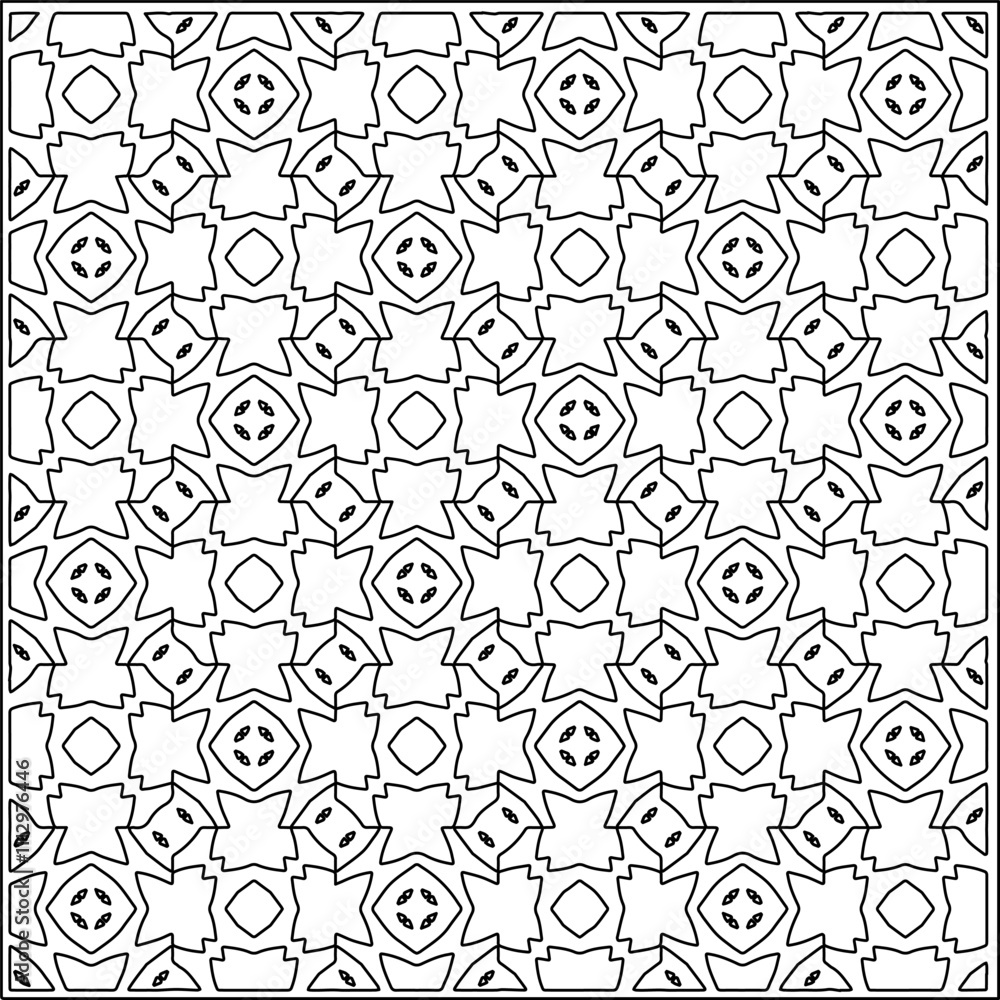 Abstract shapes.Patterns from lines.White wallpaper. Vector graphics for design, textile, decoration, cover, wallpaper, web background, wrapping paper, fabric, packaging. Repeating pattern.