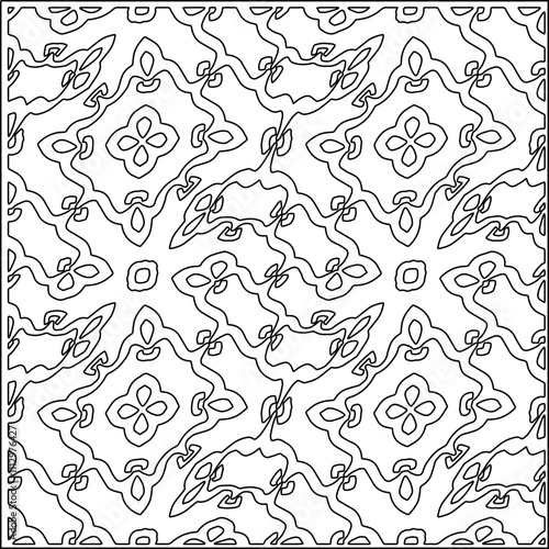 Abstract shapes.Patterns from lines.White wallpaper. Vector graphics for design, textile, decoration, cover, wallpaper, web background, wrapping paper, fabric, packaging. Repeating pattern.