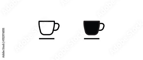 Cup of coffee, mug, tea icon Hot drink icon icons button, vector, sign, symbol, logo, illustration, editable stroke, flat design style isolated on white linear pictogram