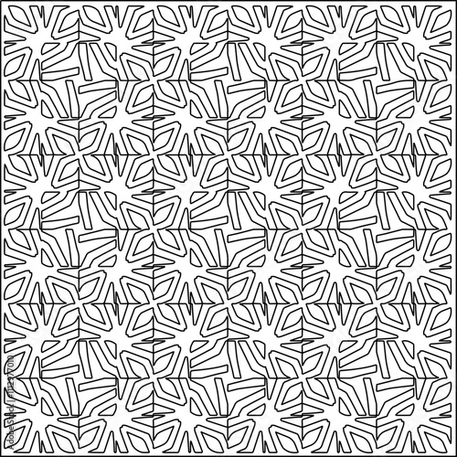 Abstract shapes.Patterns from lines.White wallpaper. Vector graphics for design, textile, decoration, cover, wallpaper, web background, wrapping paper, fabric, packaging. Repeating pattern.