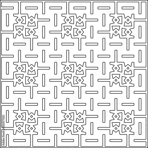 Abstract shapes.Patterns from lines.White wallpaper. Vector graphics for design, textile, decoration, cover, wallpaper, web background, wrapping paper, fabric, packaging. Repeating pattern.
