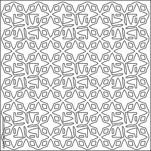 Abstract shapes.Patterns from lines.White wallpaper. Vector graphics for design, textile, decoration, cover, wallpaper, web background, wrapping paper, fabric, packaging. Repeating pattern.