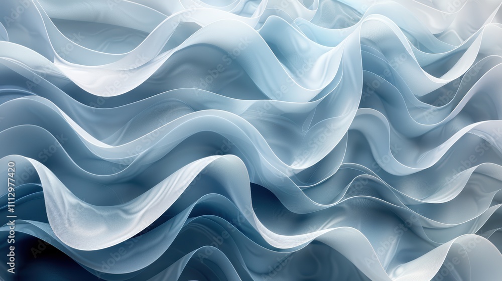 Abstract waves in soft blue tones, creating a fluid and serene visual effect. Abstract waves in soft blue tones, creating a fluid and serene visual effect.