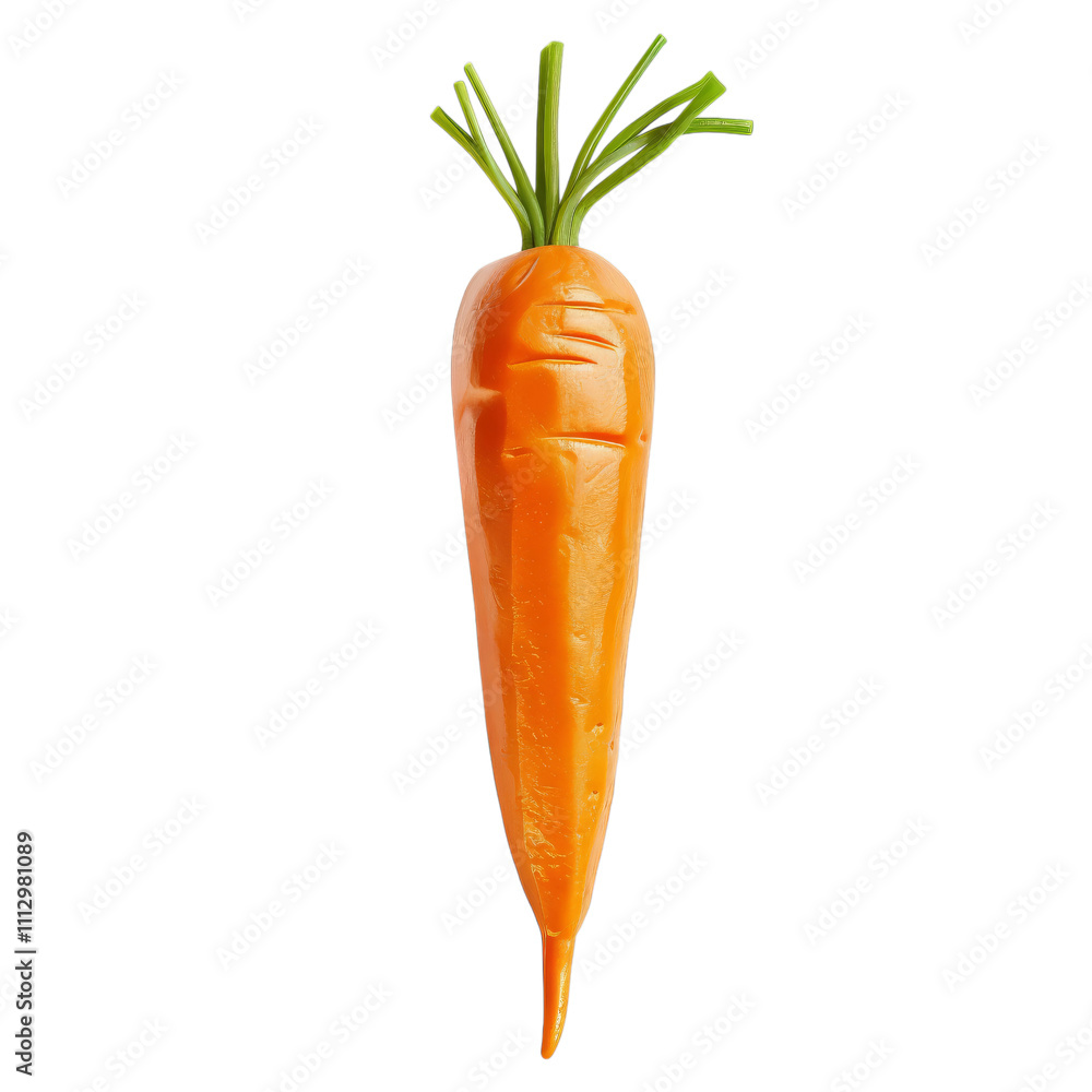 A vibrant orange carrot with green leaves, showcasing its fresh and healthy appearance. A vibrant orange carrot with green leaves, showcasing its fresh and healthy appearance.