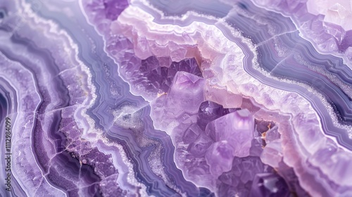 Obraz na płótnie Vibrant purple amethyst geode texture with intricate crystal patterns
