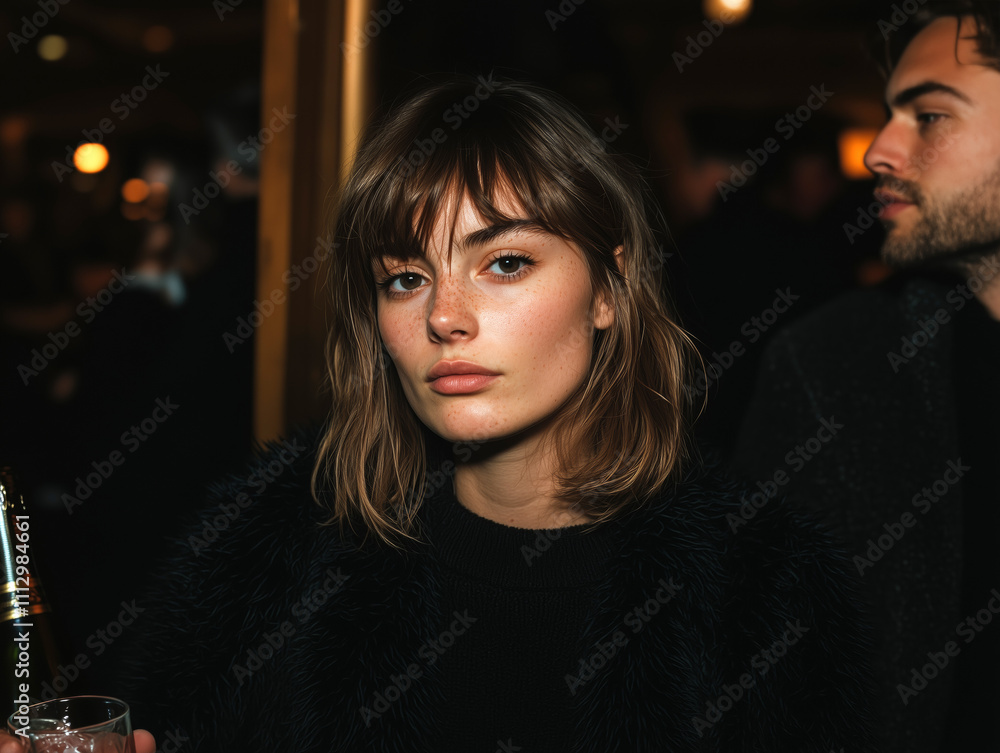 Casual Portrait of a Woman Enjoying a Drink at a Social Gathering
Casual Portrait of a Woman Enjoying a Drink at a Social Gathering