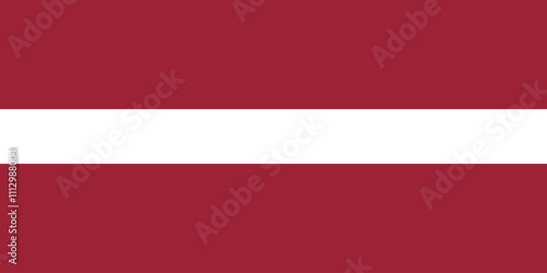 Latvia flag in official colors, dimensions and aspect ratio. Vector flag symbolizing national pride, identity, heritage, patriotism and authority