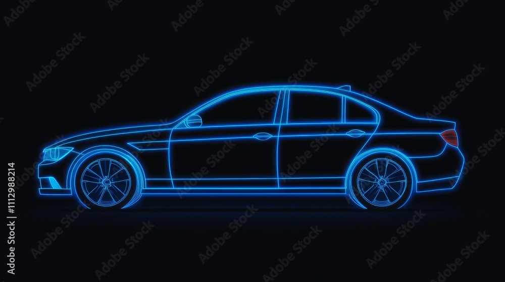 A minimalist side profile silhouette of a sleek, modern car.
A minimalist side profile silhouette of a sleek, modern car.