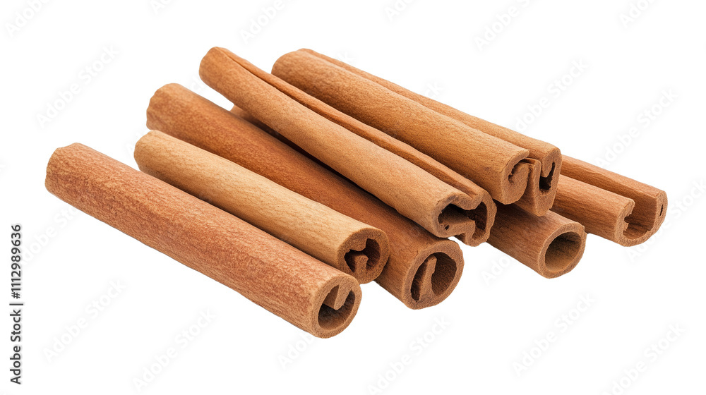Group of Cinnamon Sticks Isolated on Transparent Background Group of Cinnamon Sticks Isolated on Transparent Background
