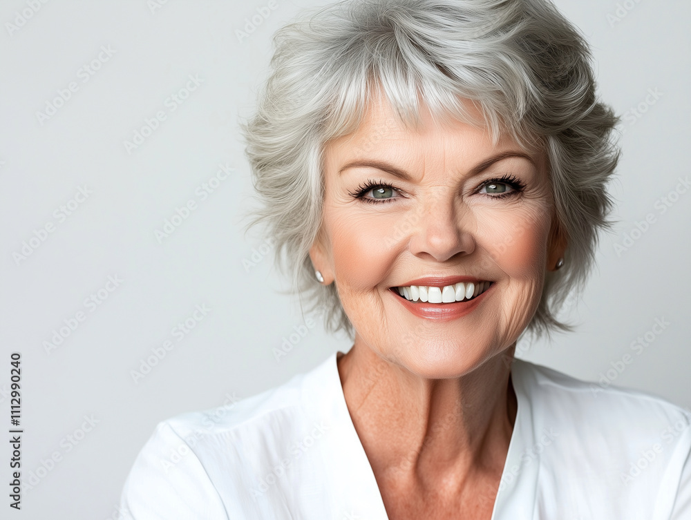 Radiant Smiles of Elegant Mature Women in Bright Light Radiant Smiles of Elegant Mature Women in Bright Light