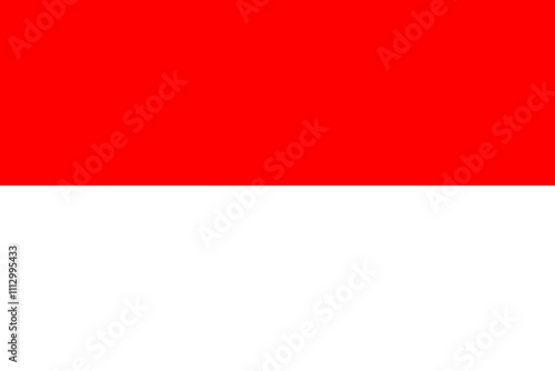 Indonesia flag in official colors, dimensions and aspect ratio. Vector flag symbolizing national pride, identity, heritage, patriotism and authority