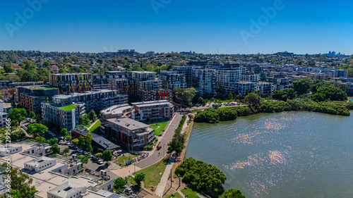 Photography Panorama Aerial view above Rhodes with views to Meadowbank and Olympic park and