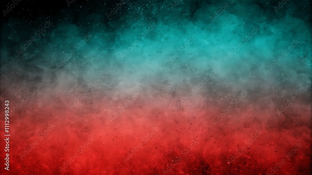 Bold Abstract Grainy Gradient Design with Fiery Red Fading into Teal on Black Background Bold Abstract Grainy Gradient Design with Fiery Red Fading into Teal on Black Background