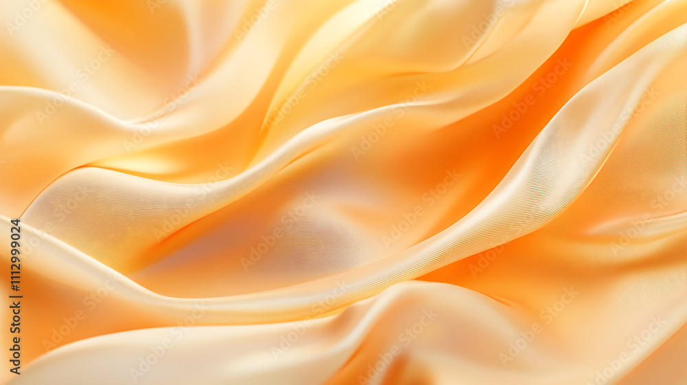 Fototapeta premium Stunning Orange Silk Fabric Texture