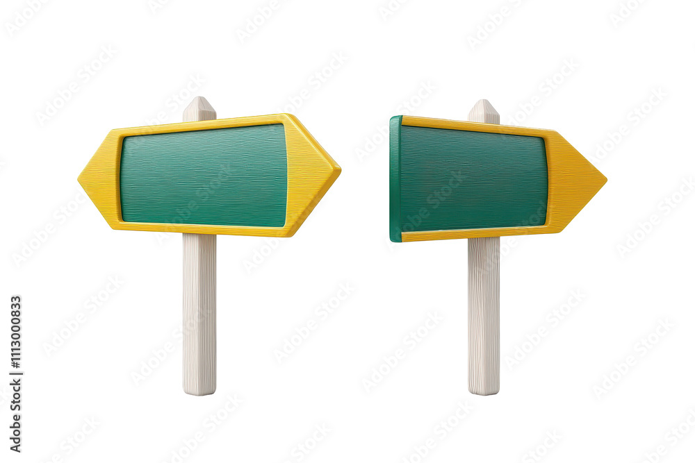 3D village with elements of green and yellow, favorable offers for everyone, on a white background 3D village with elements of green and yellow, favorable offers for everyone, on a white background