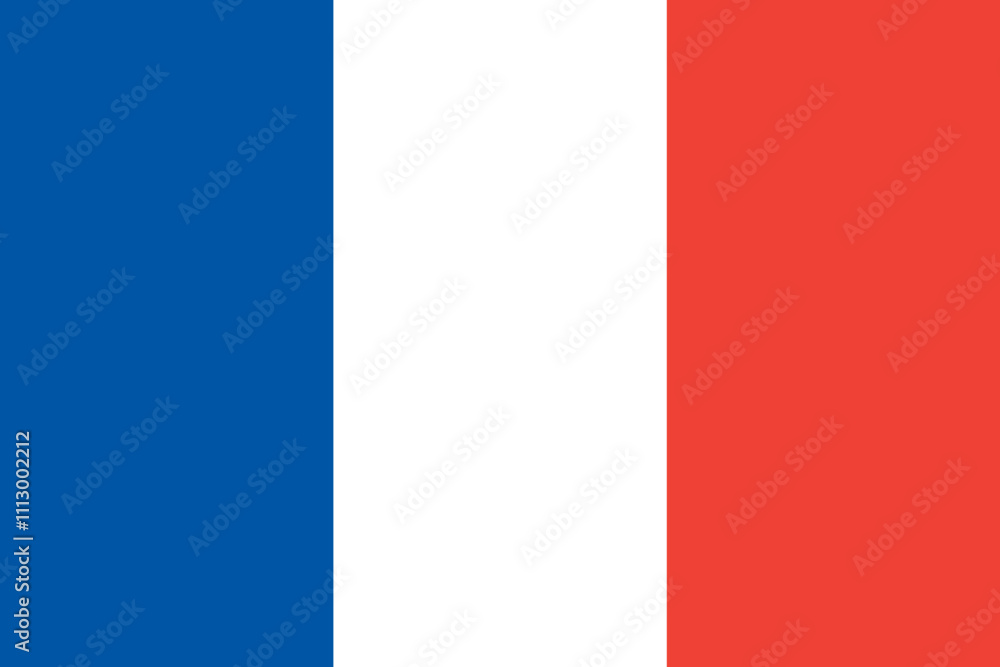 France flag in official colors, dimensions and aspect ratio. Vector flag symbolizing national pride, identity, heritage, patriotism and authority France flag in official colors, dimensions and aspect ratio. Vector flag symbolizing national pride, identity, heritage, patriotism and authority